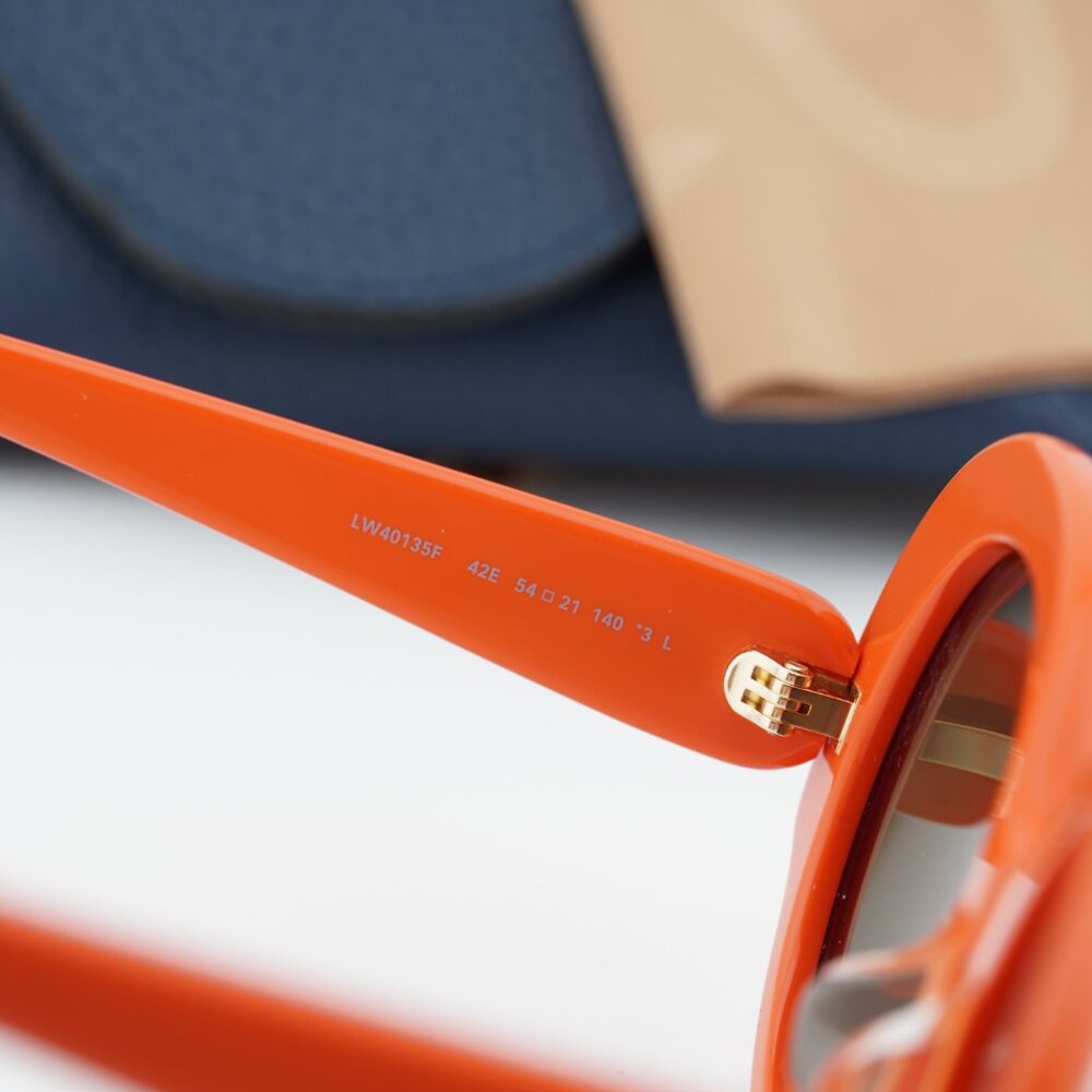 Loewe LW40135F 42E Round Sunglasses – Orange/Brown - Picture 6 of 9